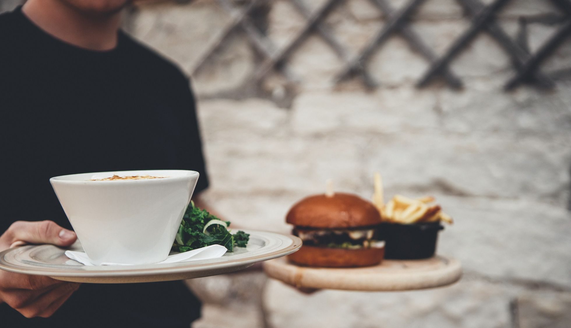 Server Carrying Food